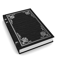 Miniature shiny metal pen in greyscale